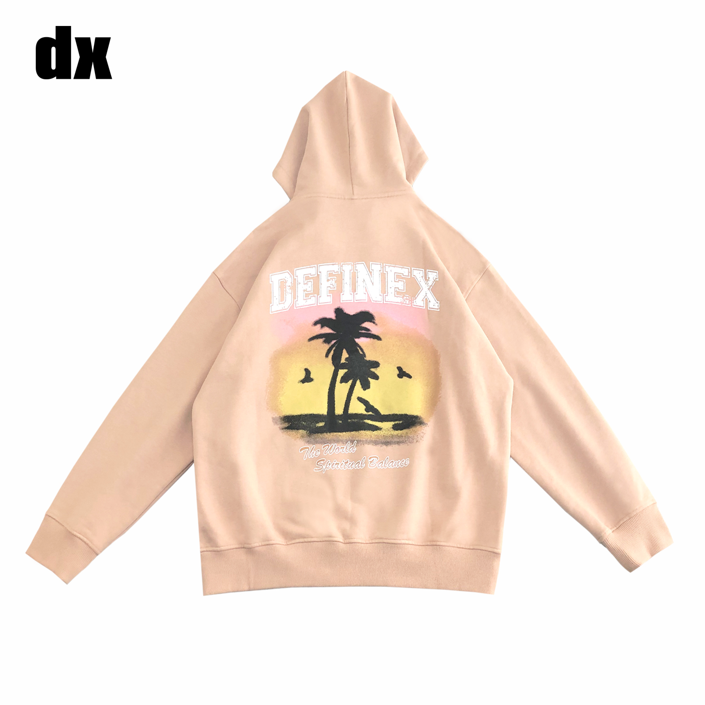 DX潮牌宽松街头风连帽卫衣