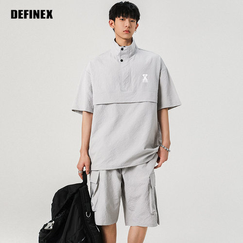 DEFINEX时尚工装风格T恤短裤套装