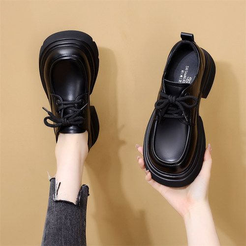 增高厚底乐福鞋追你派单鞋英伦风