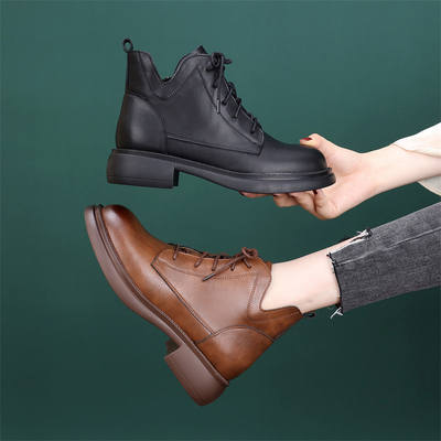 马丁靴橡胶配裙子短靴女大码41