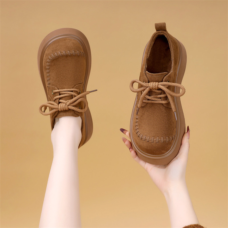 软底乐福鞋女2025新款秋冬季厚底勃肯鞋加绒百搭轻便系带单鞋百搭,女鞋,勃肯鞋/软木鞋,淘宝优惠券,粉丝福利购,淘宝优惠卷