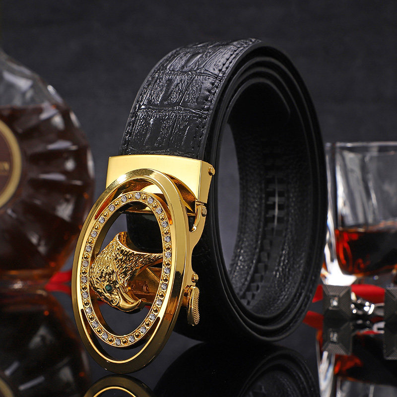 皮带男真皮自动扣瓜子商务奢侈品