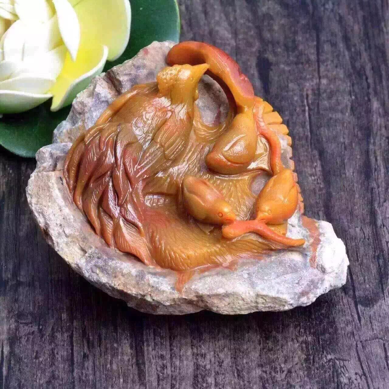 原石天然水晶俏色南红玛瑙雕刻鸡摆件鸿运当头连升三级摆件