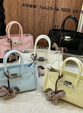 轻奢凯莉包女新款时尚百搭单肩斜挎手提包小众高级感铂金包76625