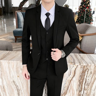 痞帅伴郎礼服小西装 西服外套男士 高级感休闲商务职业正装 套装 修身