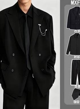 DK制服西装套装宽松痞帅春秋季商务正装休闲礼服结婚高级西服外套