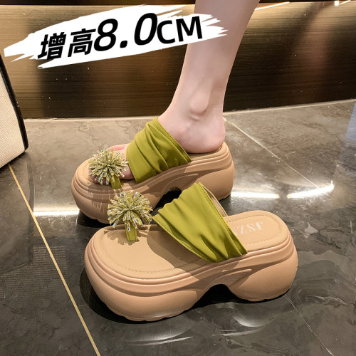 8cm厚底增高套趾凉拖鞋女夏