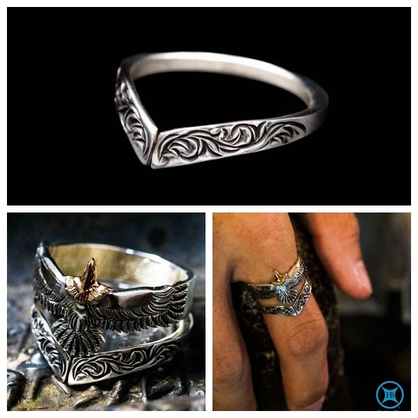 HorizonBlue男女925银戒指