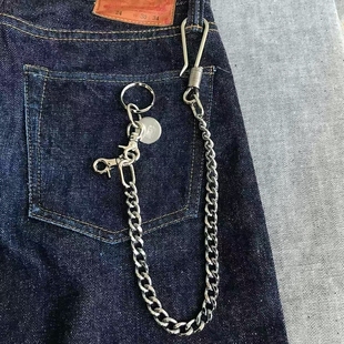 官方代理日本REDMOON红月长款机车钱包S-GKNC配件挂链洋白金属链