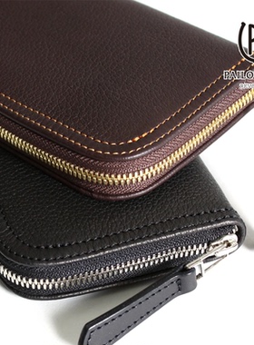 官方代理日本REDMOON红月PR-MINX商务休闲多卡位男款鹿皮长款钱包