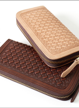 官方代理日本REDMOON红月LP2000-RMEB牛皮长款压纹大容量拉链钱包