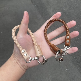 官方代理日本REDMOON红月PR-HSC-4S牛皮真皮28cm短款财布腰链皮绳