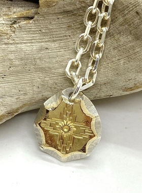 官方代理日本ARIZONA FREEDOM 925银饰18k金面太阳神吊坠NO.63