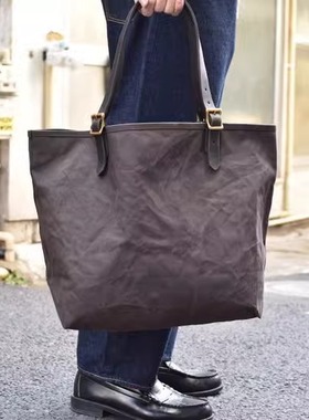 官方代理日本VASCO新款帆布VS-264大号男女兼用休闲托特手提包