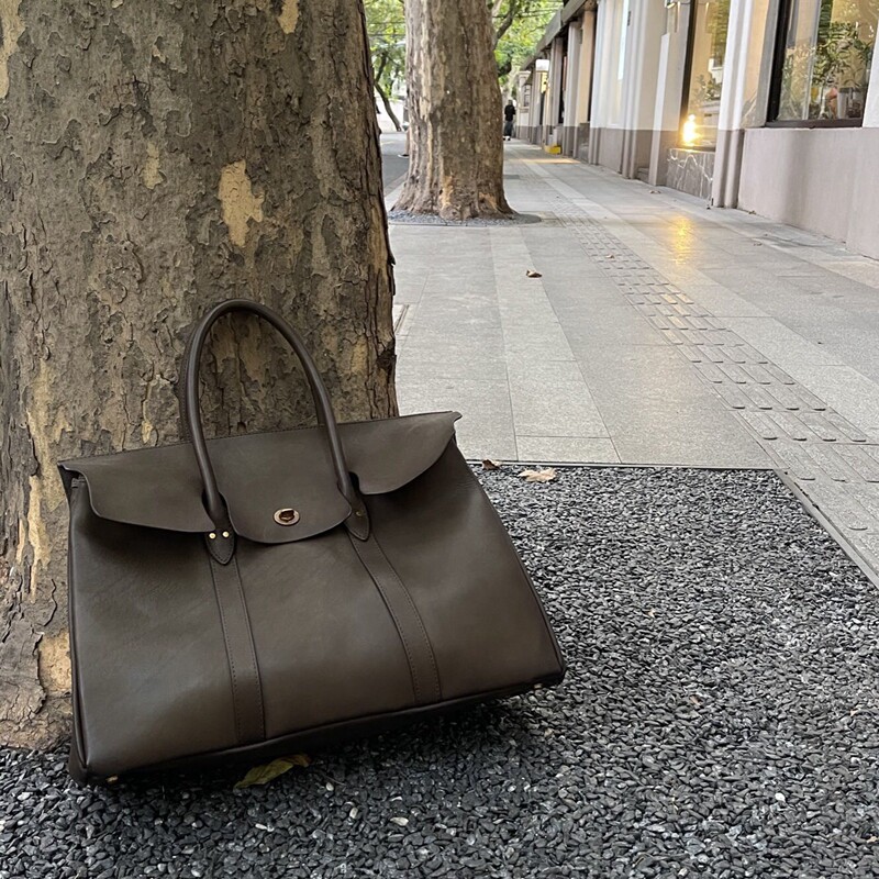 官方代理日本VASCO手工复古植鞣牛皮VS-270L休闲商务带肩带手提包