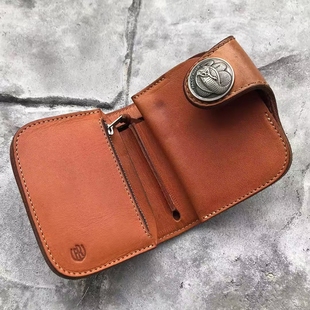 官方代理日本REDMOON红月PR-HR01-KC限定蛇扣男女牛皮短款钱包