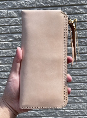 官方代理日本REDMOON红月LP2000-RMLP 牛皮L字拉链男士长款钱包