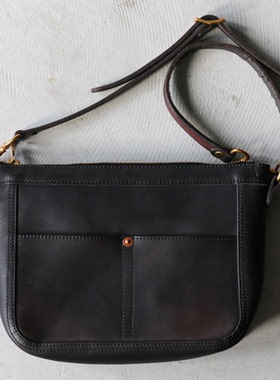 官方代理日本VASCO牛皮复古VS-313L木村拓哉款改版小号单肩斜挎包