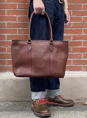 官方代理日本VASCO新款 VS-263TL植鞣牛皮男士休闲商务手提包背包