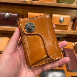 官方代理日本REDMOON红月HR-WMW真皮牛皮双层男女短款钱包财布