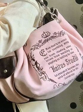 MBTI Y2K Pink Vintage Gothic Women Tote Bag Aesthetic Large