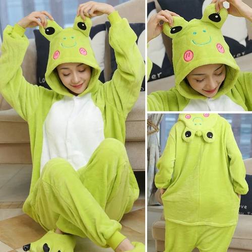 Children Frog Pajamas Winter Sleepwear Boys Onesies Girls Pa