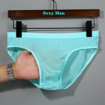Big Size M-4XL Men Briefs Sexy Underwear Ultra Thin U Pouch