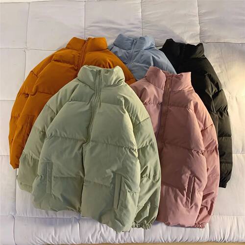 Men Harajuku Colorful Bubble Coat Winter Jacket 2023 Mens Se