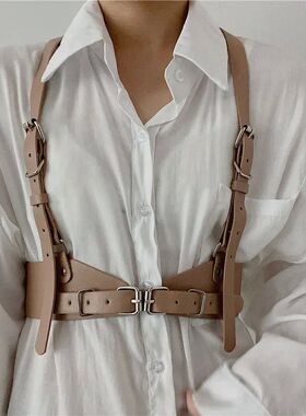 New Luxury Women's Harness Bra Lether Suspenders Fashion Bel