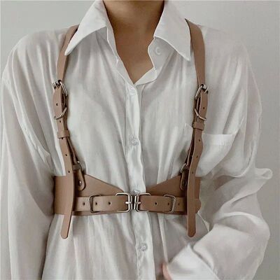 New Luxury Women's Harness Bra Lether Suspenders Fashion Bel