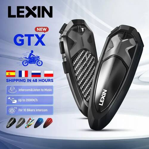 New 2023 Lexin GTX Intercom Bluetooth For Motorcycle Helmet