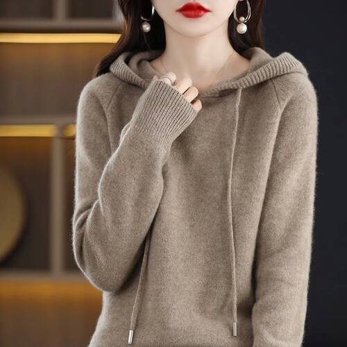 New Spring Autumn Women Cashmere Sweater Sport Hoodie Pullov