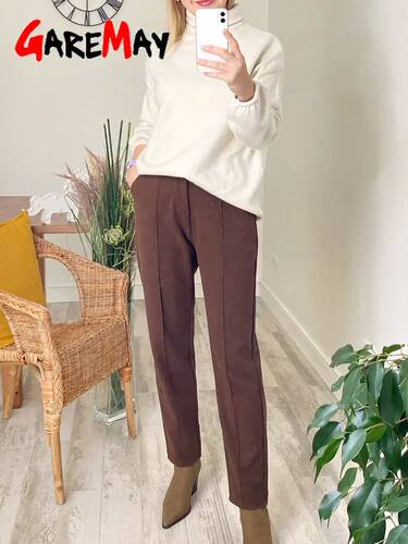 Women's Winter Pants Thick Warm Loose Harem Suit Thermal Bro