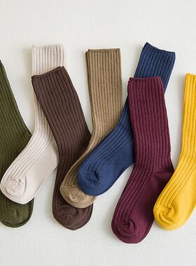 1 Pair Retro Women Cotton Loose Socks Autumn Winter Knitting