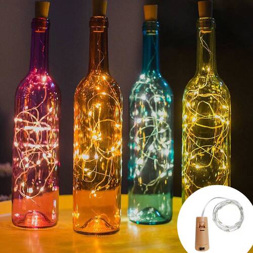 Bar LED wine bottle cork string lights holiday decoration ga
