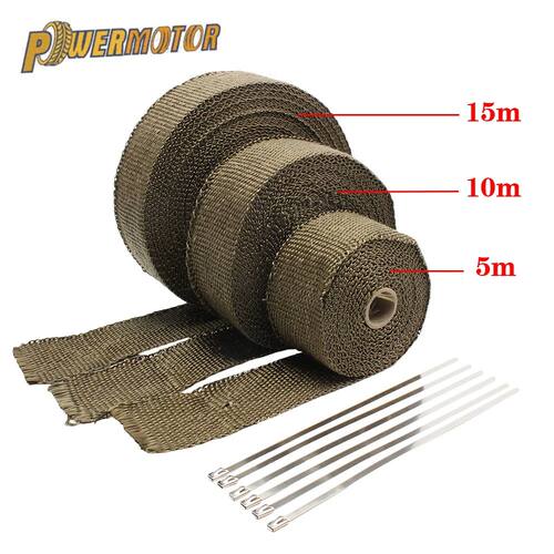 Motorcycle Exhaust Wrap Muffler Thermal Tape Heat Shield Ins