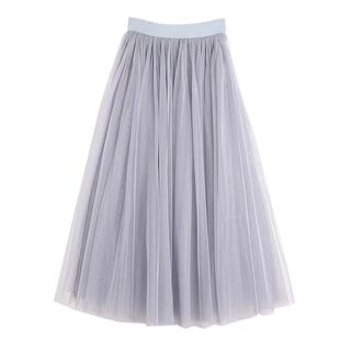 Vintage Tulle Skirt Women Elastic High Waist 3 Layers A-li