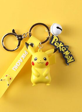 Anime Genuine Pokemon Action Figure Pikachu Keychain Pokémo