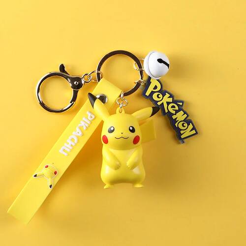 Anime Genuine Pokemon Action Figure Pikachu Keychain Pokémo