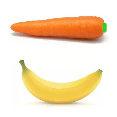 Shapeable Banana Carrot Vegetable Squeeze Toy Novelty Fidget