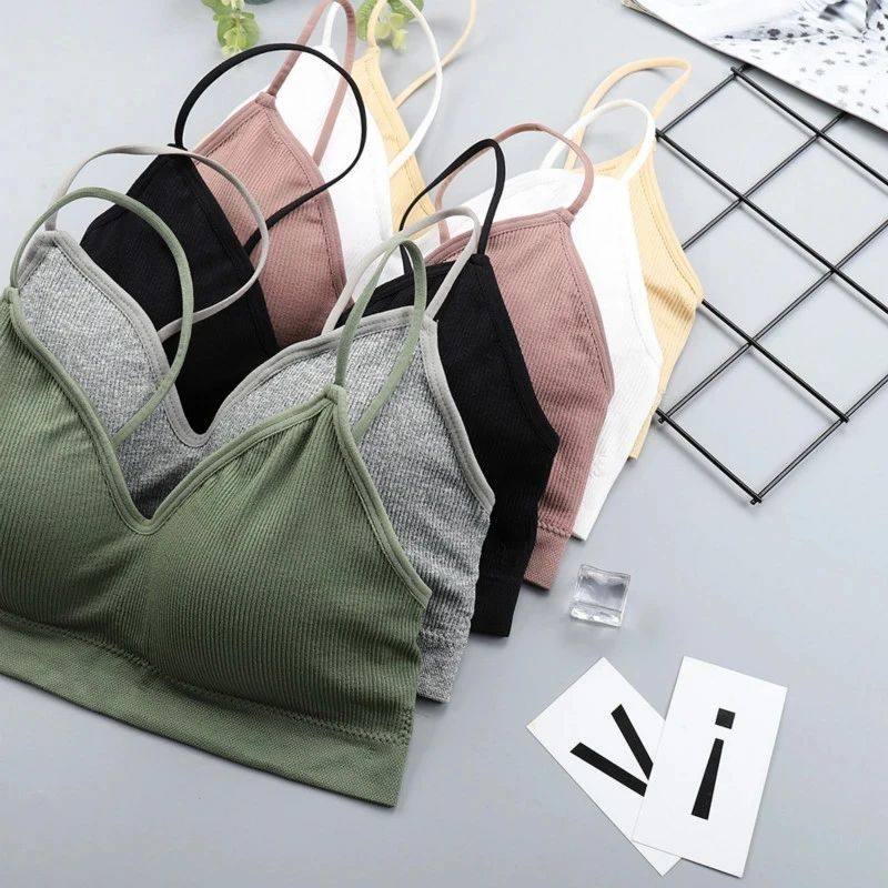 High Elastic Bra Women Gathering Bralette Push Up Bra Summer
