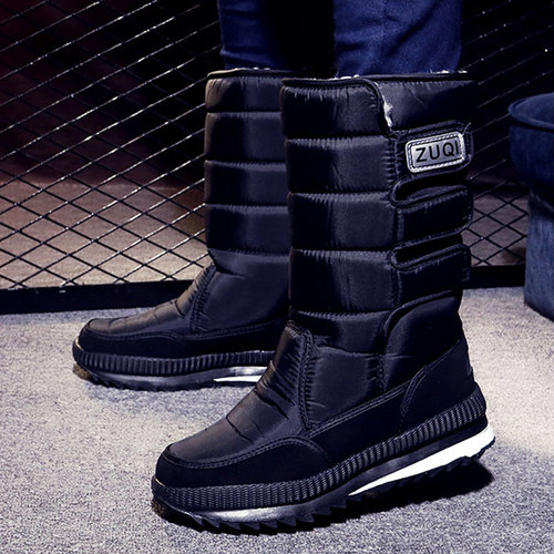 Men Boots Platform Men Snow Boots for Man Shoes Thick Plush
