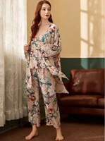 Cotton Viscose Ladies Three-piece Pajamas Set Women Spring a thumbnail 7