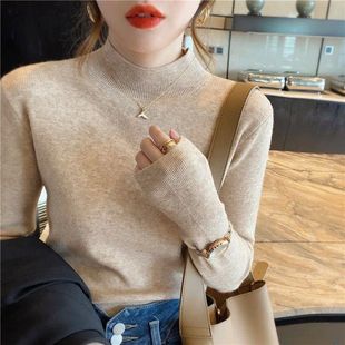 Sweaters Autumn Winter Women Slim neck Korean Pullover Mock