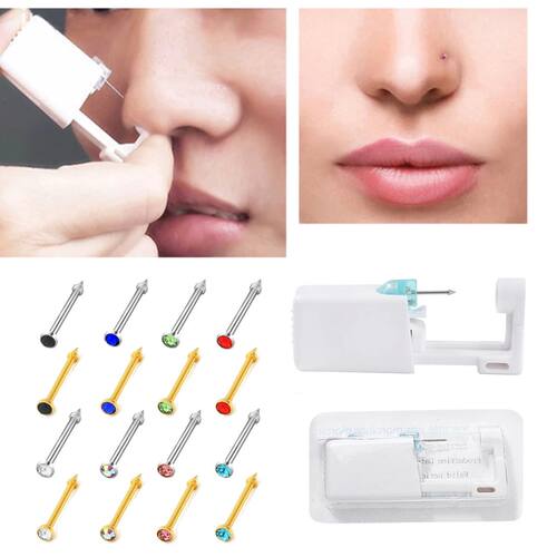 1 Unit Disposable Safe Sterile Piercing Unit For Gem Nose St
