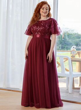 2023 NEW Plus Size Dress  Robe De Soiree Sparkle Evening Dre