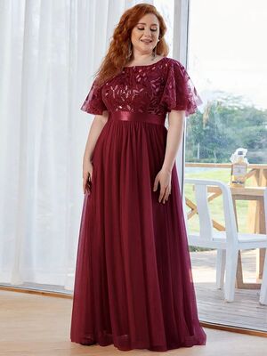 2023 NEW Plus Size Dress  Robe De Soiree Sparkle Evening Dre