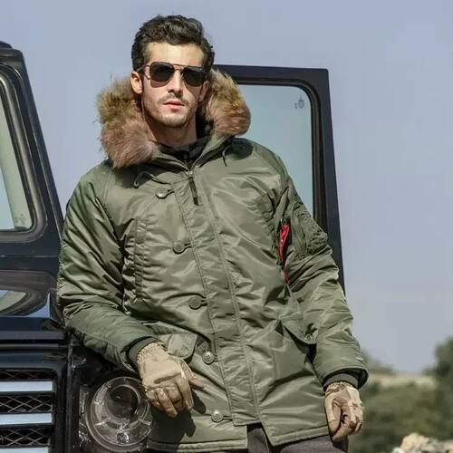 New Winter N3B Puffer Jacket Men Long Canada Coat Military F