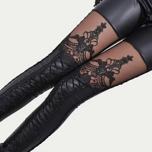 Faux Leather Pants Sexy Leggings Women Punk Stylish Gothic