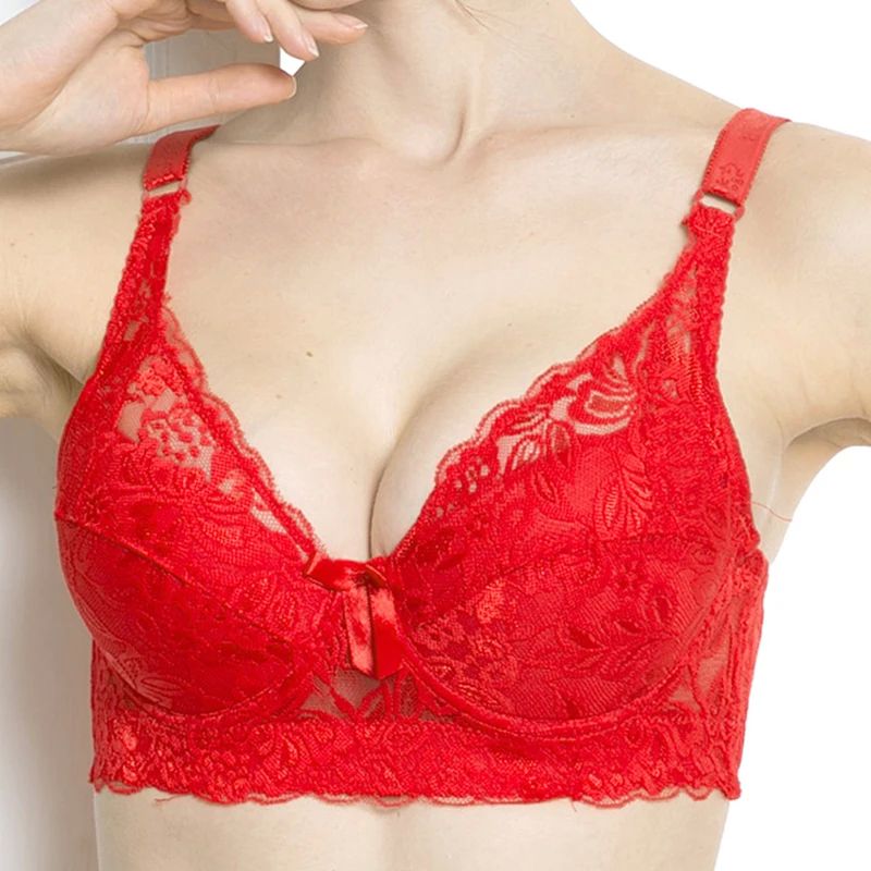 Hot Full cup thin underwear small bra plus size wireless adj